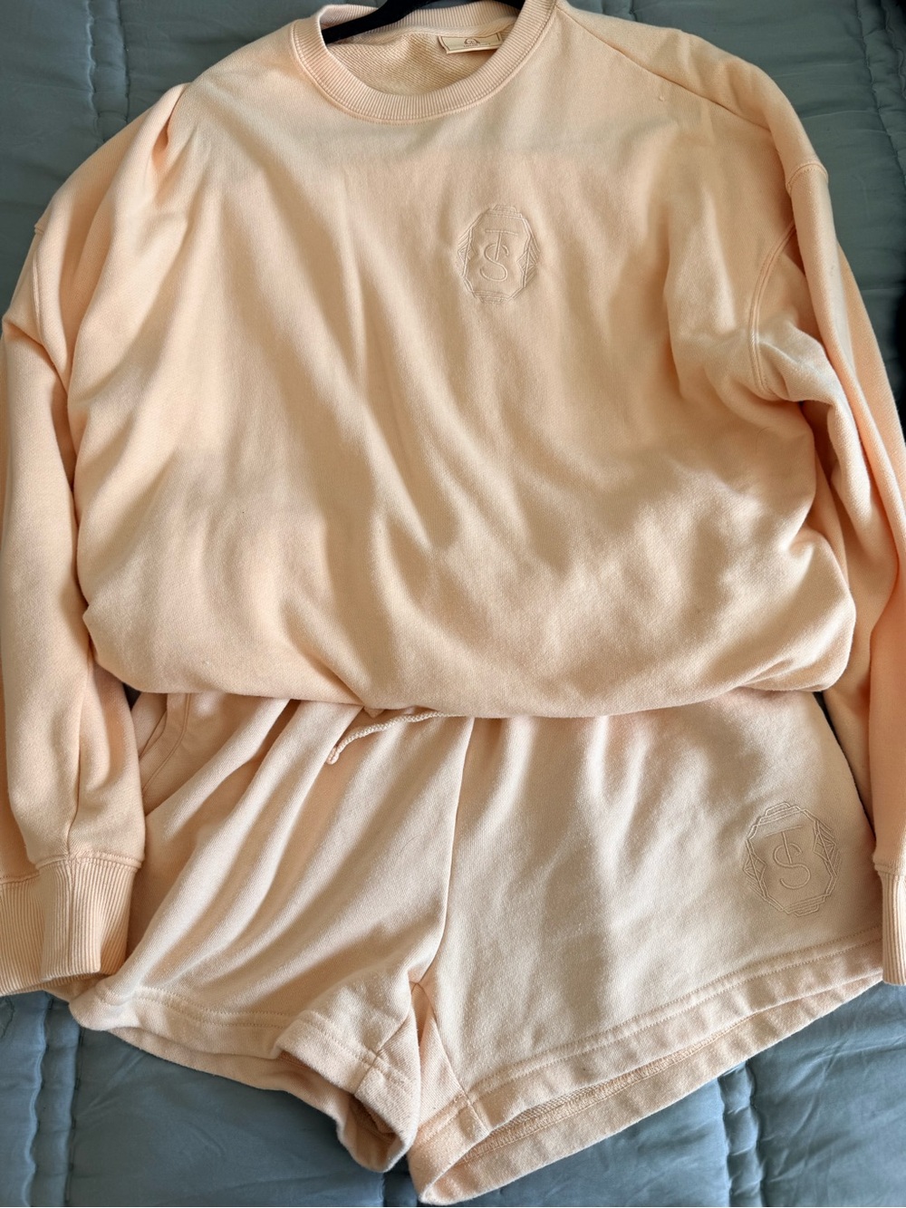 Taylor Swift Peach Cozy Sweatshirt & Shorts Set